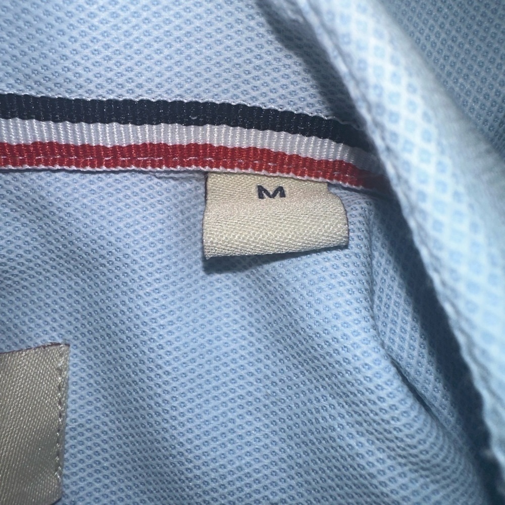 Men’s used American Crew classic fit button down shirt blue size M medium - Picture 2 of 4